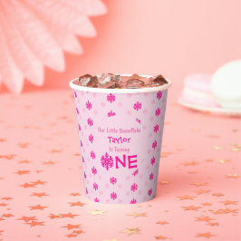 リトルスノーフレーク1歳の誕生日 紙コップ