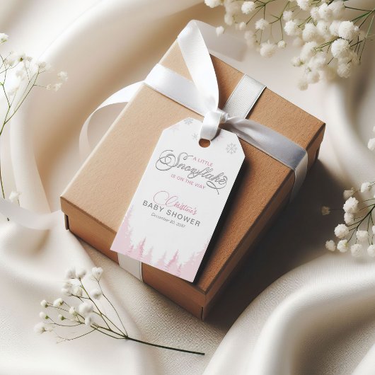 リトルスノーフレーク ウィンターベイビーシャワー ギフトタグ