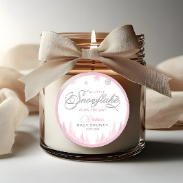 リトルスノーフレーク ウィンターベイビーシャワー ラウンドシール