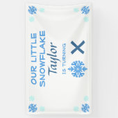 リトルスノーフレークanyエイジ誕生日 横断幕 (縦)