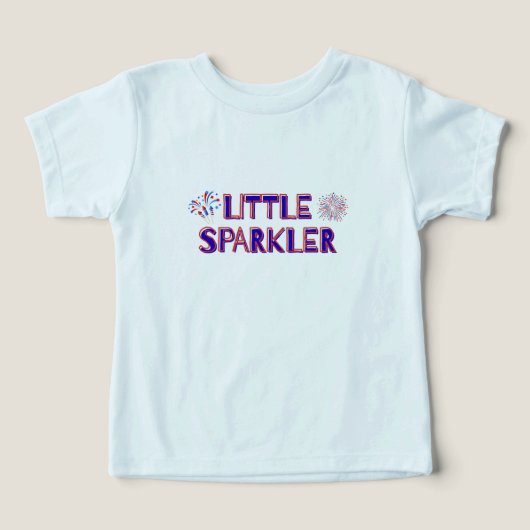 リトルスパークラー 7月4日 幼児Tシャツ (デザイン正面)