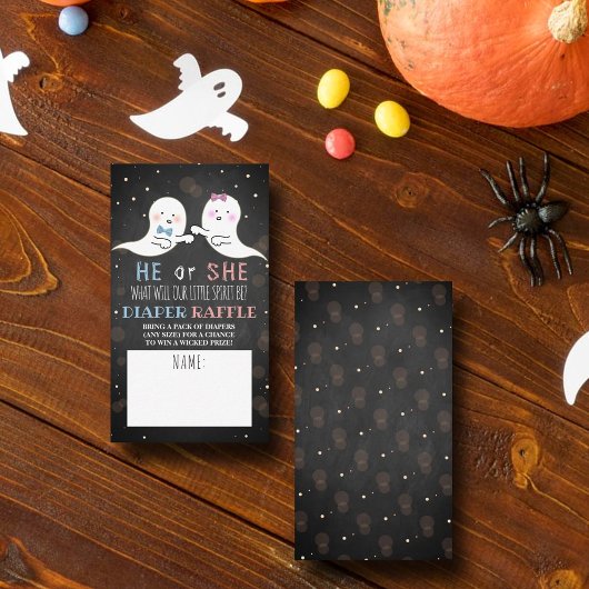 リトルスピリットのハロウィーン幽霊たちジェンダーがパーティーを明かす エンクロージャーカード