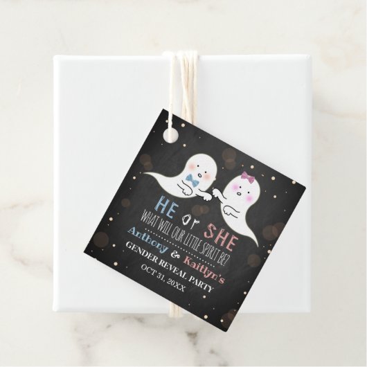 リトルスピリットのハロウィーン幽霊たちジェンダーがパーティーを明かす フェイバータグ (インサイチュ)