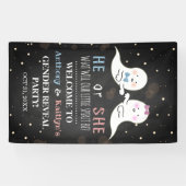 リトルスピリットのハロウィーン幽霊たちジェンダーがパーティーを明かす 横断幕 (横)