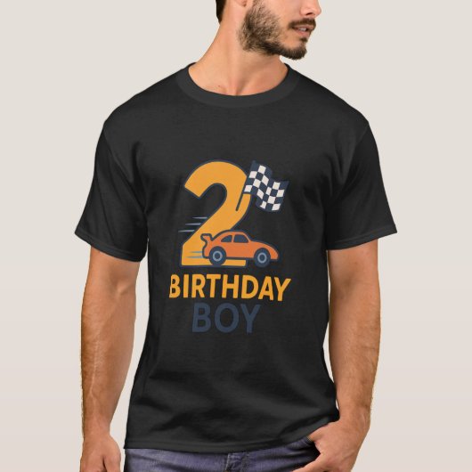 リトルスピードスター2歳の誕生日おめでとう男の子 Tシャツ (正面)