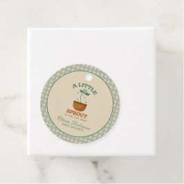 リトルスプラウツガーデンパーティーベビーシャワー フェイバータグ