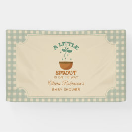 リトルスプラウツガーデンパーティーベビーシャワー 横断幕