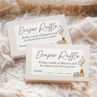 リトルスプラウトおむつラッフルチケット エンクロージャーカード