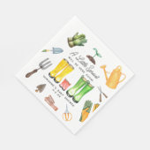 リトルスプラウト赤いレインブーツガーデン赤ちゃんシャワー スタンダードランチョンナプキン (角)