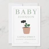 リトルスプラウト シードペーパー 性別発表 招待状 (正面)