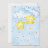 リトルスペインのスターズブルーツインボーイズ赤ちゃんシャワー 招待状 (裏面)