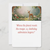 リトルスポッテッドディアウッドランド誕生日招待状- 招待状 (裏面)