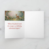 リトルスポッテッドディアウッドランド誕生日招待状- 招待状 (内部)