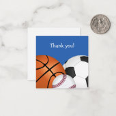 リトルスポーツボールサンキューノートカード ノートカード (正面/裏面インサイチュ)
