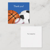 リトルスポーツボールサンキューノートカード ノートカード (正面/裏面)