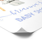 リトルスラッガーベビーシャワー野球歓迎サイン ポスター (角)