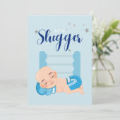 リトルスラッガーボーイベビー告知カード 案内状 (スタンド正面)