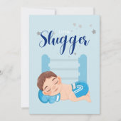 リトルスラッガーボーイベビー告知カード 案内状 (正面)