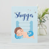 リトルスラッガーボーイベビー告知カード 案内状 (スタンド正面)