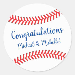 リトルスラッガー野球のベビーシャワー ラウンドシール