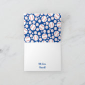 リトルスラッガー野球の誕生日パーティー カード (内部)