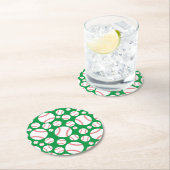 リトルスラッガー野球の誕生日パーティー ラウンドペーパーコースター (インサイチュ)