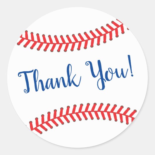 リトルスラッガー野球ベビーシャワークラシックラウンド ラウンドシール (正面)