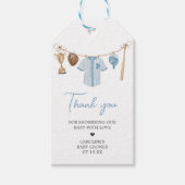 リトルスラッガー野球ベビーシャワーメッセージカード ギフトタグ (正面)