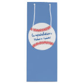 リトルスラッガー野球ベビーシャワーメディアギフトバ ワインギフトバッグ (正面)