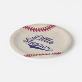 リトルスラッガー野球ベビーシャワー紙プレート ペーパープレート (アングル)