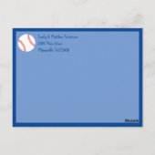 リトルスラッガー野球ベビー誕生のお知らせ ポストカード (裏面)