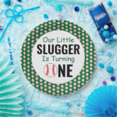 リトルスラッガー野球1歳の誕生日 ペーパープレート (パーティー)