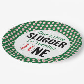 リトルスラッガー野球1歳の誕生日 ペーパープレート (アングル)