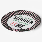 リトルスラッガー野球1st誕生日紙プレート ペーパープレート (アングル)