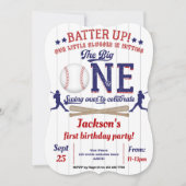 リトルスラッガー，野球，少年，誕生日 招待状 (正面)