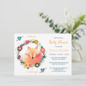 リトルスリープキツネフローラリースベビーシャワー 招待状 (スタンド正面)