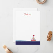 リトルセイボートフラットサンキューノート ノートカード (正面/裏面インサイチュ)