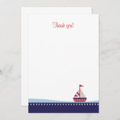 リトルセイボートフラットサンキューノート ノートカード (正面/裏面)
