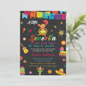 リトルセニョリタオンザウェイガールフィエスタベビーシャワー 招待状 (スタンド正面)