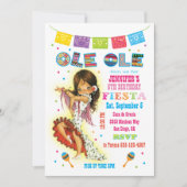 リトルセニョリタメキシカンフェスタ誕生日パーティー 招待状 (正面)
