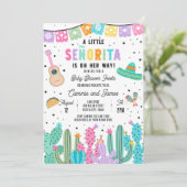 リトルセニョリータ オン ザ ウェイ ガール フィエスタ ベイビー シャワー 招待状 (スタンド正面)