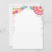 リトルセニョリータ フィエスタ カクタス ピンク ファースト バースデー 招待状 (裏面)