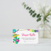 リトルセノリタフィエスタベビーシャワーおむつラッフル エンクロージャーカード (スタンド正面)