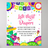 リトルセノリタフィエスタベビーシャワーおむつラッフル ポスター (正面)
