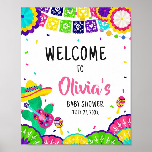 リトルセノリタフィエスタベビーシャワーウェルカム ポスター (正面)