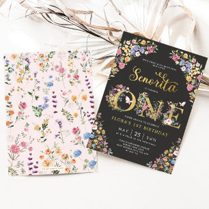リトルセノリタフィエスタワイルドフラワー1st誕生日 招待状