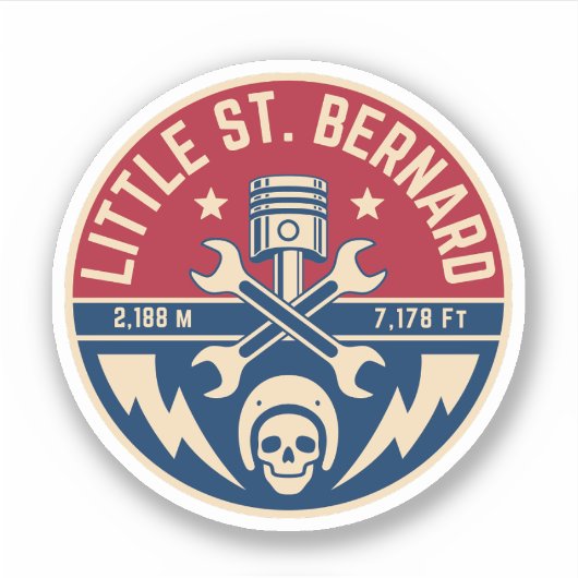 リトルセントベルナルドパスイタリフランスのアルパインモーターシー シール (正面)