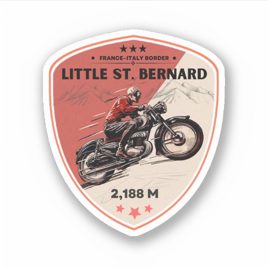 リトルセントベルナルドパスイタリフランスのアルパインモーターシー シール (正面)