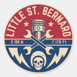 リトルセントベルナルドパスフランスのイタリアアルパインモトビック ラウンドシール