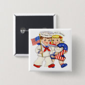 リトルセーラーツインズ2nd birthday button 缶バッジ (正面&裏面)